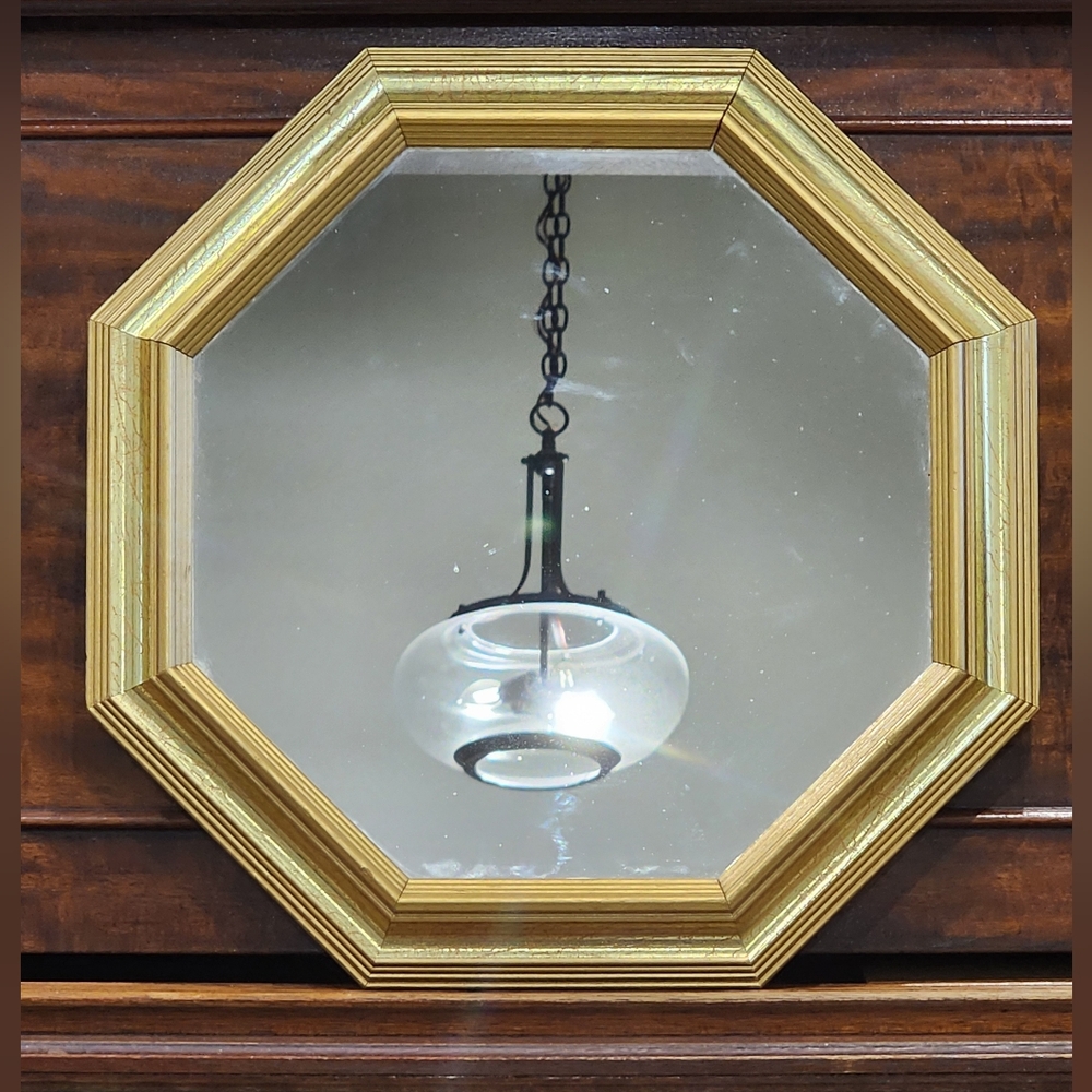 Octagonal Gold Framed Mirror